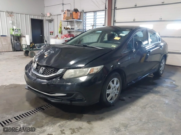 2013 Honda Civic Sdn LX with VIN 19XFB2F55DE042566, listed as a IAAI auction lot 41184645 with 75,641 mi miles. Bid and sale history available at carsss.com. Image 17.