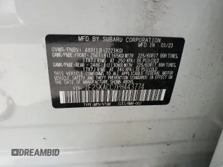 2023 Subaru Forester with VIN JF2SKACC7PH443774, listed as a Copart auction lot 53388435 with 24,600 mi miles and Salvage title. Bid and sale history available at DreamBid. Image 14.