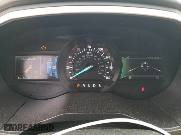 2020 Ford Edge SEL with VIN 2FMPK4J97LBA21908, listed as a Copart auction lot 48910935 with 53,747 mi miles and Salvage Title. Bid and sale history available at DreamBid. Image 9.