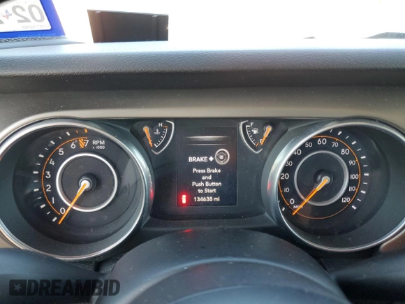 2018 Jeep Wrangler Unlimited Sport S with VIN 1C4HJXDG8JW227693, listed as a Copart auction lot 56694565 with 134,638 mi miles and Salvage title. Bid and sale history available at DreamBid. Image 9.
