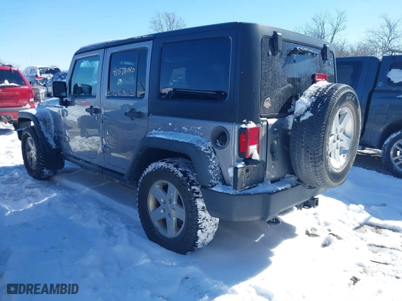 2013 Jeep Wrangler Unlimited Sport with VIN 1C4BJWDGXDL651995, listed as a IAAI auction lot 41578040 with 114,698 mi miles. Bid and sale history available at carsss.com. Image 3.