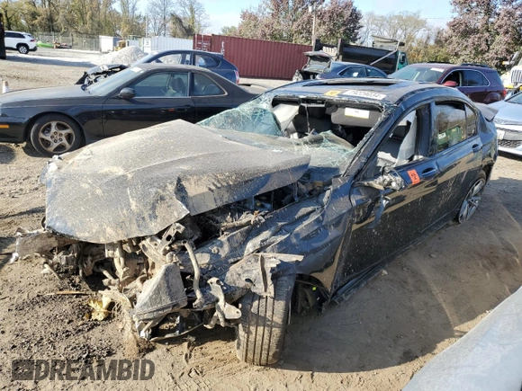 2018 BMW 7 Series 740i xDrive with VIN WBA7E4C57JGV28123, listed as a Copart auction lot 79229034 with 0 mi miles and Salvage Title. Bid and sale history available at carsss.com. Image 1.