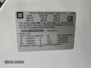 2014 GMC Terrain SLE with VIN 2GKALMEKXE6230564, listed as a Copart auction lot 53189935 with 146,220 mi miles and Clean Title. Bid and sale history available at DreamBid. Image 13.