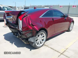 2014 Cadillac CTS Coupe Premium with VIN 1G6DD1E35E0179287, listed as a IAAI auction lot 41975243 with 92,851 mi miles. Bid and sale history available at carsss.com. Image 4.