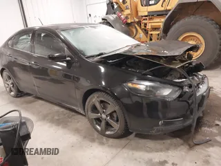 2015 Dodge Dart GT with VIN 1C3CDFEB9FD307185, listed as a IAAI auction lot 41328376 with 145,235 mi miles. Bid and sale history available at carsss.com. Image 1.