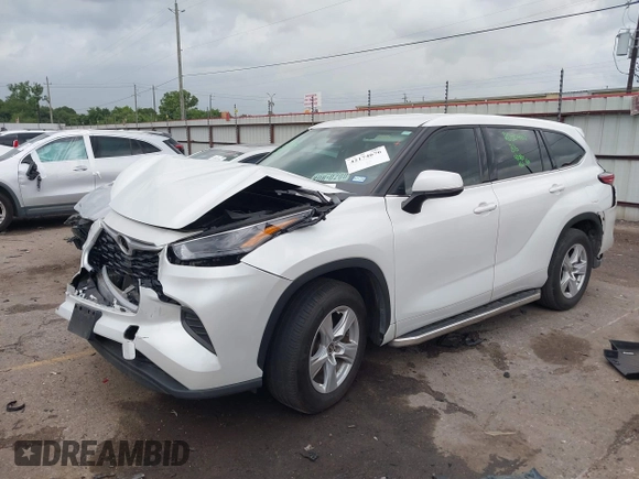 2022 Toyota Highlander L with VIN 5TDCZRAH0NS553876, listed as a IAAI auction lot 42174676 with 49,303 mi miles and . Bid and sale history available at DreamBid. Image 16.