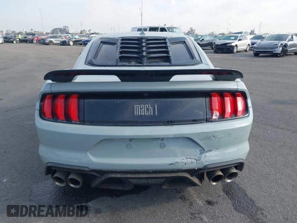 2023 Ford Mustang Mach 1 with VIN 1FA6P8R02P5502244, listed as a IAAI auction lot 41409445 with 12,573 mi miles and . Bid and sale history available at DreamBid. Image 17.