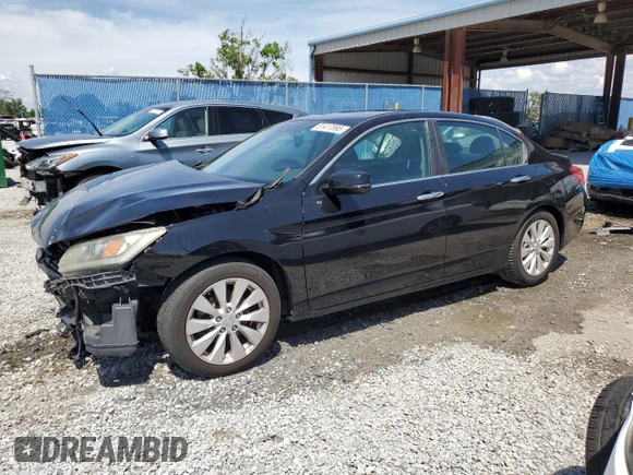 2014 Honda Accord Sedan EX-L with VIN 1HGCR2F84EA002493, listed as a Copart auction lot 51417895 with 117,636 mi miles and Salvage Title. Bid and sale history available at carsss.com. Image 1.