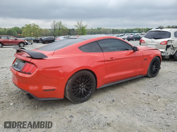 2015 Ford Mustang GT with VIN 1FA6P8CF5F5355719, listed as a Copart auction lot 50631025 with 68,262 mi miles and Salvage Title. Bid and sale history available at DreamBid. Image 3.