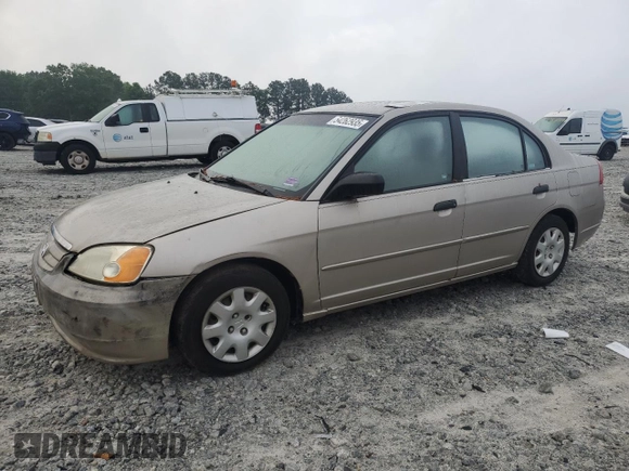 2001 Honda Civic LX with VIN 1HGES16511L031025, listed as a Copart auction lot 54262935 with 194,123 mi miles and Clean Title. Bid and sale history available at carsss.com. Image 1.