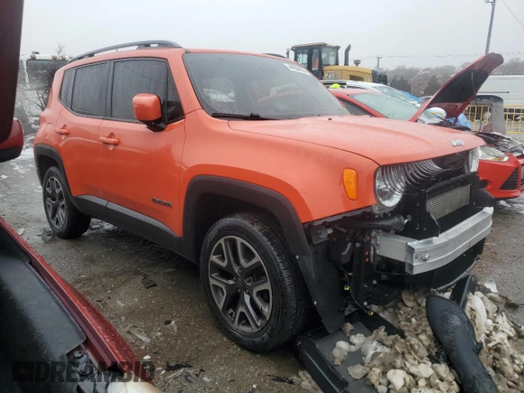 2017 Jeep Renegade Latitude z VIN ZACCJBBB9HPF20630, wystawiony jako Copart lot #44950155 z przebiegiem 72 506 mil mil oraz Szkoda całkowita • Salvage title. Historia ofert i sprzedaży dostępna na DreamBid. Obrazek 4.