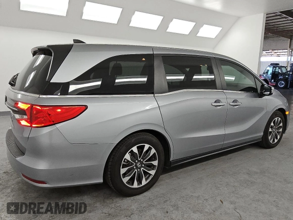 2022 Honda Odyssey EX-L with VIN 5FNRL6H78NB051774, listed as a Copart auction lot 48158075 with 35,280 mi miles and Clean Title. Bid and sale history available at DreamBid. Image 3.
