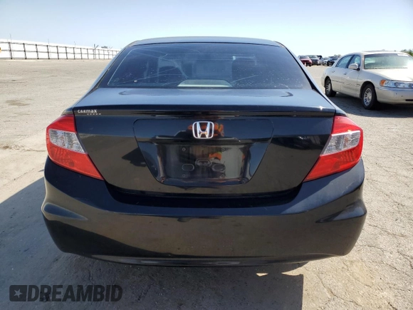 2012 Honda Civic EX with VIN 2HGFB2F84CH605329, listed as a Copart auction lot 52017085 with 102,362 mi miles and Salvage Title. Bid and sale history available at DreamBid. Image 6.