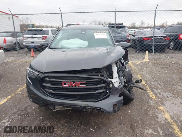 2021 GMC Terrain SLE with VIN 3GKALMEV0ML373933, listed as a IAAI auction lot 41742808 with 61,435 mi miles and . Bid and sale history available at carsss.com. Image 12.