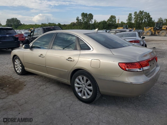 2009 Hyundai Azera GLS with VIN KMHFC46D09A360665, listed as a Copart auction lot 71665544 with 143,711 mi miles and Salvage Title. Bid and sale history available at carsss.com. Image 2.