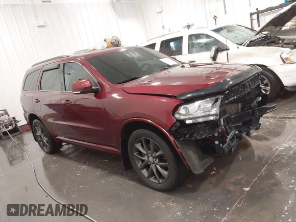 2017 Dodge Durango GT with VIN 1C4RDJDG2HC758070, listed as a IAAI auction lot 41898378 with 153,856 mi miles and . Bid and sale history available at carsss.com. Image 1.