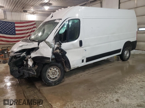 2024 Ram ProMaster Cargo Tradesman with VIN 3C6LRVDG9RE107924, listed as a Copart auction lot 44277135 with Not Provided miles and Salvage Title. Bid and sale history available at DreamBid. Image 1.