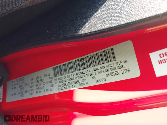 2015 Jeep Wrangler Unlimited Sport with VIN 1C4BJWDG4FL694005, listed as a IAAI auction lot 41971529 with Not provided miles and . Bid and sale history available at DreamBid. Image 9.