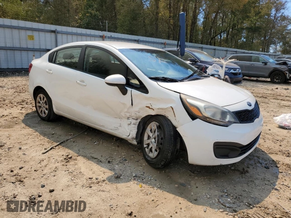 2014 Kia Rio LX with VIN KNADM4A32E6395290, listed as a Copart auction lot 48531785 with 92,582 mi miles and Salvage Title. Bid and sale history available at carsss.com. Image 4.