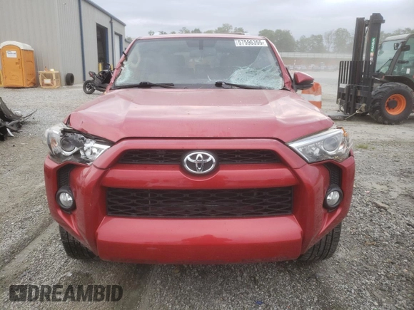2018 Toyota 4Runner SR5 with VIN JTEZU5JR3J5187224, listed as a Copart auction lot 57596355 with 77,261 mi miles and Salvage title. Bid and sale history available at DreamBid. Image 5.