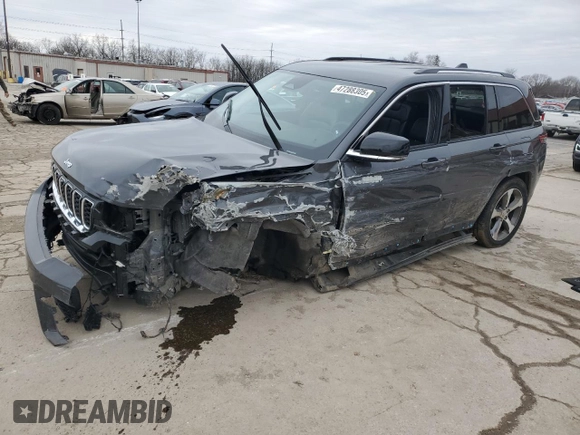 2024 Jeep Grand Cherokee Limited with VIN 1C4RJHBG8RC697037, listed as a Copart auction lot 47288305 with 6,971 mi miles and Salvage title. Bid and sale history available at DreamBid. Image 1.
