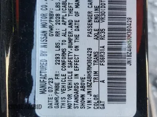 2024 Nissan Z Performance z VIN JN1BZ4BH5RM360429, wystawiony jako Copart lot #84402324 z przebiegiem 10 263 mil mil oraz Szkoda całkowita • Salvage title. Historia ofert i sprzedaży dostępna na DreamBid. Obrazek 14.
