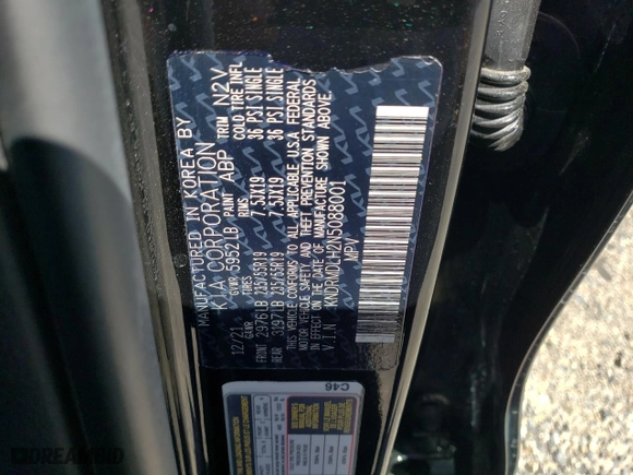 2022 Kia Sorento Plug-In Hybrid SX Prestige with VIN KNDRMDLH2N5088001, listed as a Copart auction lot 51992195 with 49,029 mi miles and Salvage Title. Bid and sale history available at carsss.com. Image 13.