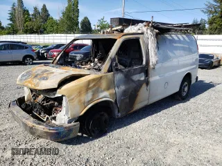 2018 Chevrolet Express Cargo Van with VIN 1GCWGAFP8J1336300, listed as a Copart auction lot 56515614 with 0 mi miles and Salvage Title. Bid and sale history available at carsss.com. Image 1.