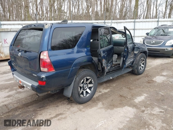 2004 Toyota 4Runner SR5 with VIN JTEBU14R348024422, listed as a IAAI auction lot 42007051 with 156,289 mi miles and . Bid and sale history available at DreamBid. Image 4.