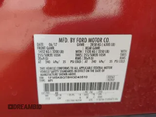 2017 Ford Explorer Sport with VIN 1FM5K8GT8HGD43510, listed as a Copart auction lot 51639995 with 751,058 mi miles and Salvage Title. Bid and sale history available at carsss.com. Image 13.
