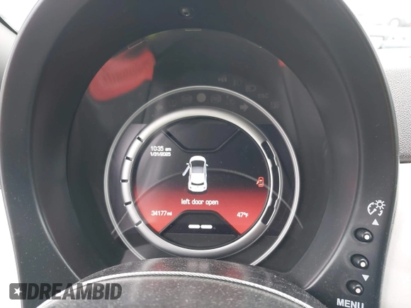2015 FIAT 500e with VIN 3C3CFFGE0FT623389, listed as a IAAI auction lot 41473493 with 34,177 mi miles and . Bid and sale history available at DreamBid. Image 7.