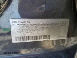 2012 Audi S4 Premium Plus with VIN WAUBGAFL2CA073992, listed as a Copart auction lot 53478355 with 116,406 mi miles and Salvage Title. Bid and sale history available at carsss.com. Image 13.