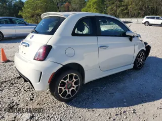 2015 FIAT 500 Turbo with VIN 3C3CFFHH4FT733516, listed as a Copart auction lot 81738334 with 0 mi miles and Salvage Title. Bid and sale history available at carsss.com. Image 3.