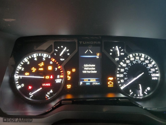 2025 Toyota Tundra 4WD SR with VIN 5TFLA5DB8SX243584, listed as a Copart auction lot 41913525 with 2,936 mi miles and Salvage Title. Bid and sale history available at carsss.com. Image 9.