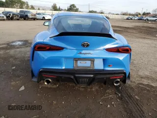 2021 Toyota GR Supra 3.0 with VIN WZ1DB0C09MW036605, listed as a Copart auction lot 86576844 with 31,520 mi miles and Salvage Title. Bid and sale history available at carsss.com. Image 6.