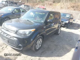 2014 Kia Soul with VIN KNDJN2A26E7723304, listed as a IAAI auction lot 41742670 with 96,958 mi miles. Bid and sale history available at carsss.com. Image 2.