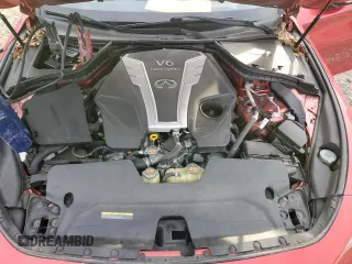 2017 Infiniti Q60 Red Sport 400 with VIN JN1FV7EK9HM610291, listed as a Copart auction lot 45558145 with 56,940 mi miles and Salvage title. Bid and sale history available at DreamBid. Image 11.