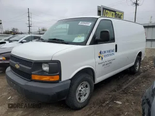 2015 Chevrolet Express Cargo z VIN 1GCWGFCF9F1183295, wystawiony jako Copart lot #46994854 z przebiegiem 182 585 mil mil oraz Szkoda całkowita • Salvage title. Historia ofert i sprzedaży dostępna na DreamBid. Obrazek 1.
