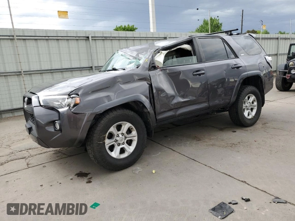 2019 Toyota 4Runner SR5 with VIN JTEBU5JR5K5649351, listed as a Copart auction lot 57179625 with 50,038 mi miles and Non repairable. Bid and sale history available at DreamBid. Image 1.
