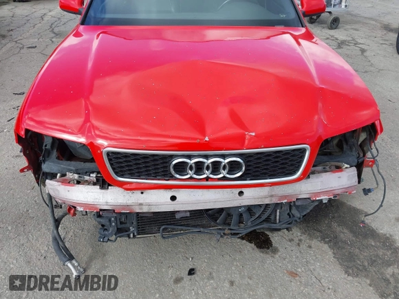 2001 Audi S4 with VIN WAURD68D71A011267, listed as a IAAI auction lot 41593465 with 201,666 mi miles. Bid and sale history available at carsss.com. Image 6.