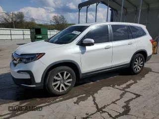 2021 Honda Pilot EX-L with VIN 5FNYF5H54MB002775, listed as a Copart auction lot 52244475 with 44,210 mi miles and Salvage Title. Bid and sale history available at carsss.com. Image 1.