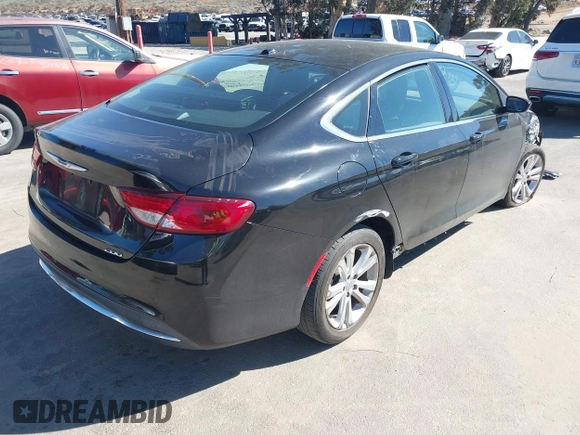 2015 Chrysler 200 Limited with VIN 1C3CCCAB4FN660435, listed as a IAAI auction lot 41630312 with 97,165 mi miles. Bid and sale history available at carsss.com. Image 4.