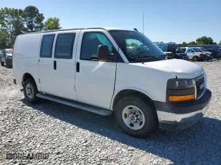 2019 GMC Savana Cargo Van with VIN 1GTW7AFGXK1316440, listed as a Copart auction lot 57411764 with 60,298 mi miles and Salvage Title. Bid and sale history available at carsss.com. Image 4.
