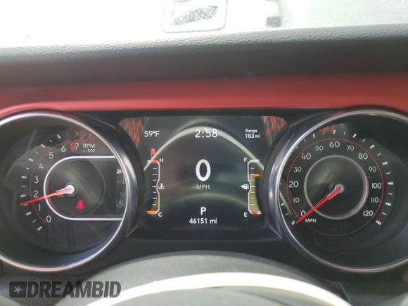 2022 Jeep Gladiator Rubicon with VIN 1C6JJTBG5NL149501, listed as a Copart auction lot 53029565 with 46,151 mi miles and Salvage title. Bid and sale history available at DreamBid. Image 9.