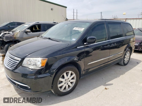 2016 Chrysler Town & Country Touring with VIN 2C4RC1BG2GR212865, listed as a Copart auction lot 53139205 with 215,293 mi miles and Salvage Title. Bid and sale history available at carsss.com. Image 1.