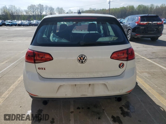 2017 Volkswagen GTI S with VIN 3VW547AU3HM011262, listed as a Copart auction lot 52087165 with 76,054 mi miles and Salvage Title. Bid and sale history available at DreamBid. Image 6.