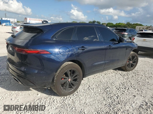 2021 Jaguar F-Pace S with VIN SADCJ2EU1MA681131, listed as a Copart auction lot 61207435 with 53,939 mi miles and Salvage title. Bid and sale history available at DreamBid. Image 3.