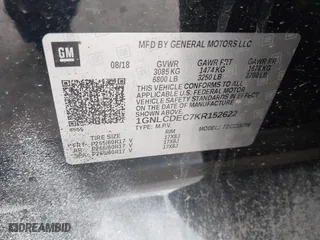 2019 Chevrolet Tahoe Commercial with VIN 1GNLCDEC7KR152622, listed as a IAAI auction lot 41569073 with 22,423 mi miles. Bid and sale history available at carsss.com. Image 9.