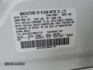 2011 Infiniti G37 x with VIN JN1CV6AR1BM407175, listed as a Copart auction lot 46539325 with 145,486 mi miles and Salvage Title. Bid and sale history available at carsss.com. Image 12.