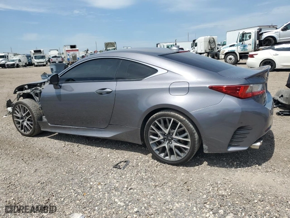 2015 Lexus RC 350 with VIN JTHHE5BC4F5002532, listed as a Copart auction lot 61462854 with 76,565 mi miles and Salvage Title. Bid and sale history available at carsss.com. Image 2.